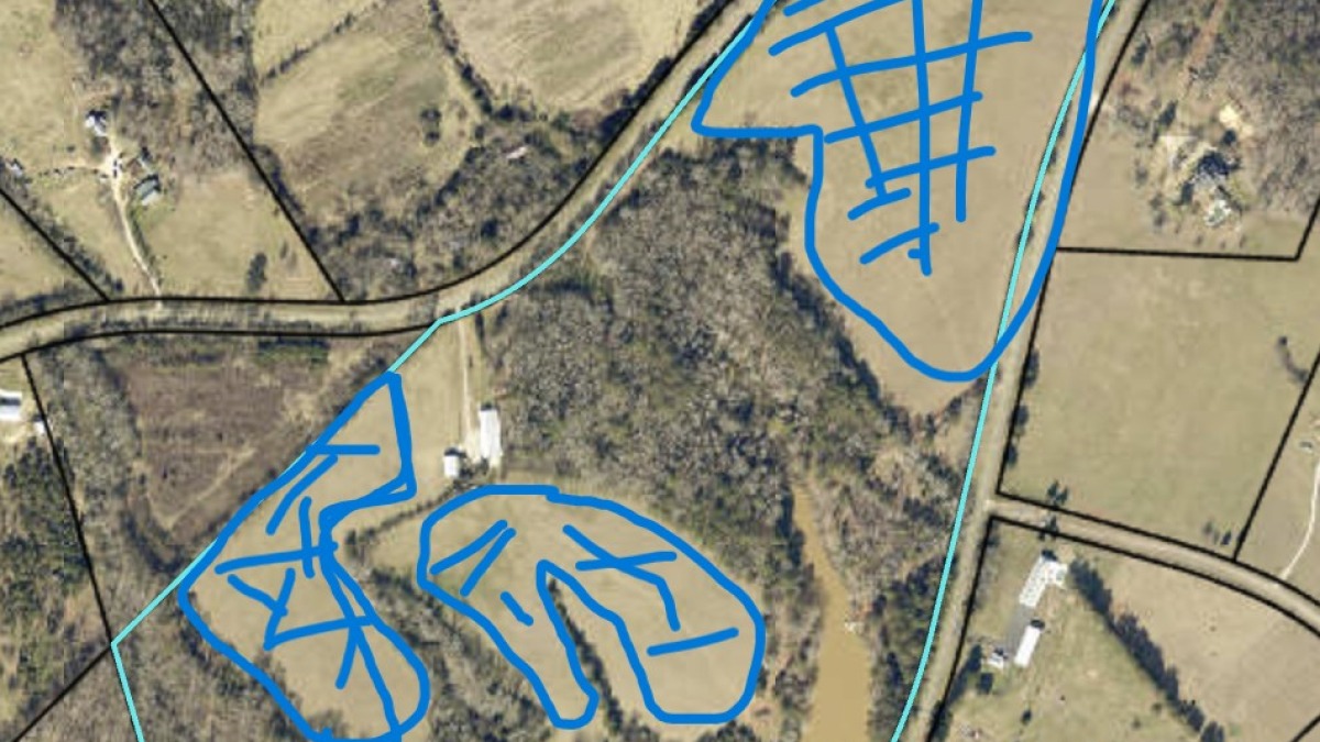 Areas marked in Blue are pastures looking to rent