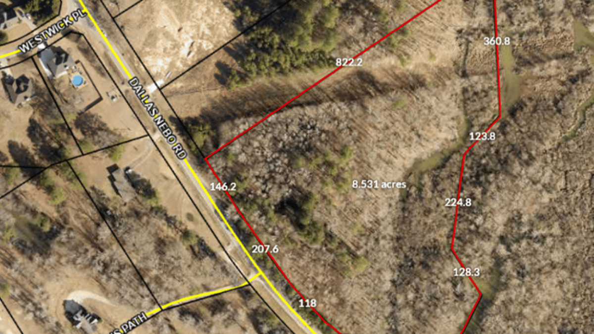 Lick Log Acres +/-8.3 acre Boundary