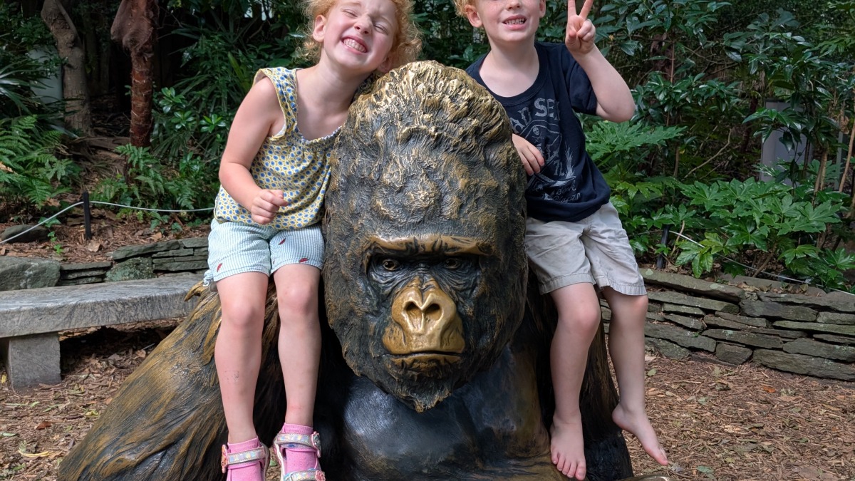 My kids at the zoo
