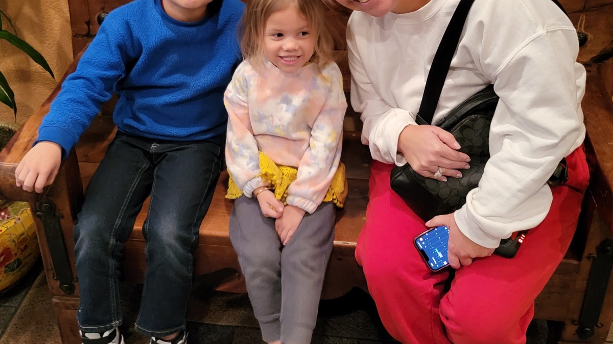 My wife with  our two youngest children