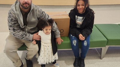 Us delivering toys to Children's Healthcare of Atlanta. 