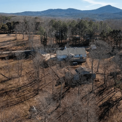 Birds eye view of farm
